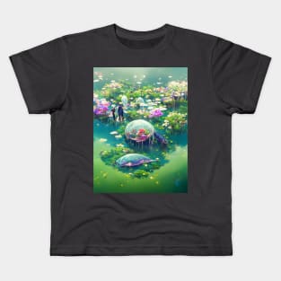 Waterlilies Space Landed Kids T-Shirt